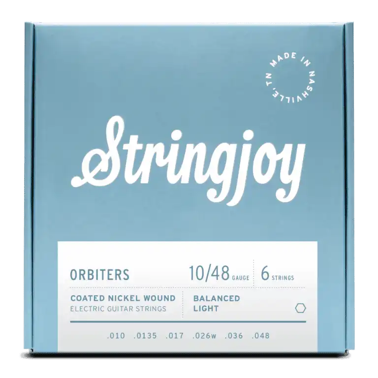 Stringjoy Orbiter Coated Nickel Wound Electric Guitar Strings-10-48 Light