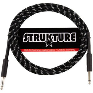 Strukture Vintage Black & Silver Instrument Cable - 10FT