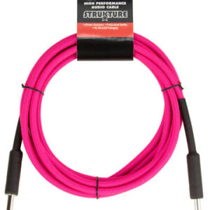 Strukture 6mm Pink Panic Woven Instrument Cable - 10FT