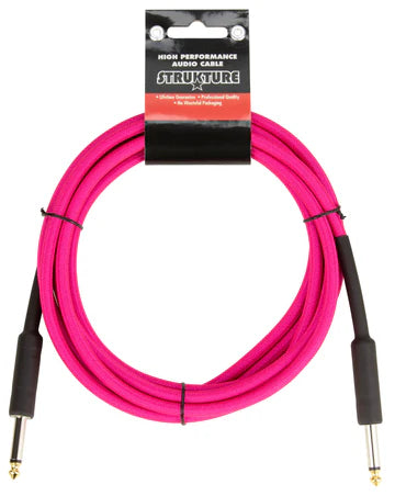 Strukture 6mm Pink Panic Woven Instrument Cable - 18.5FT