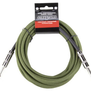 Strukture Military Green Woven Instrument Cable - 18.5FT