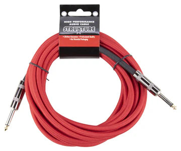 Strukture Red Woven Instrument Cable - 18.5FT