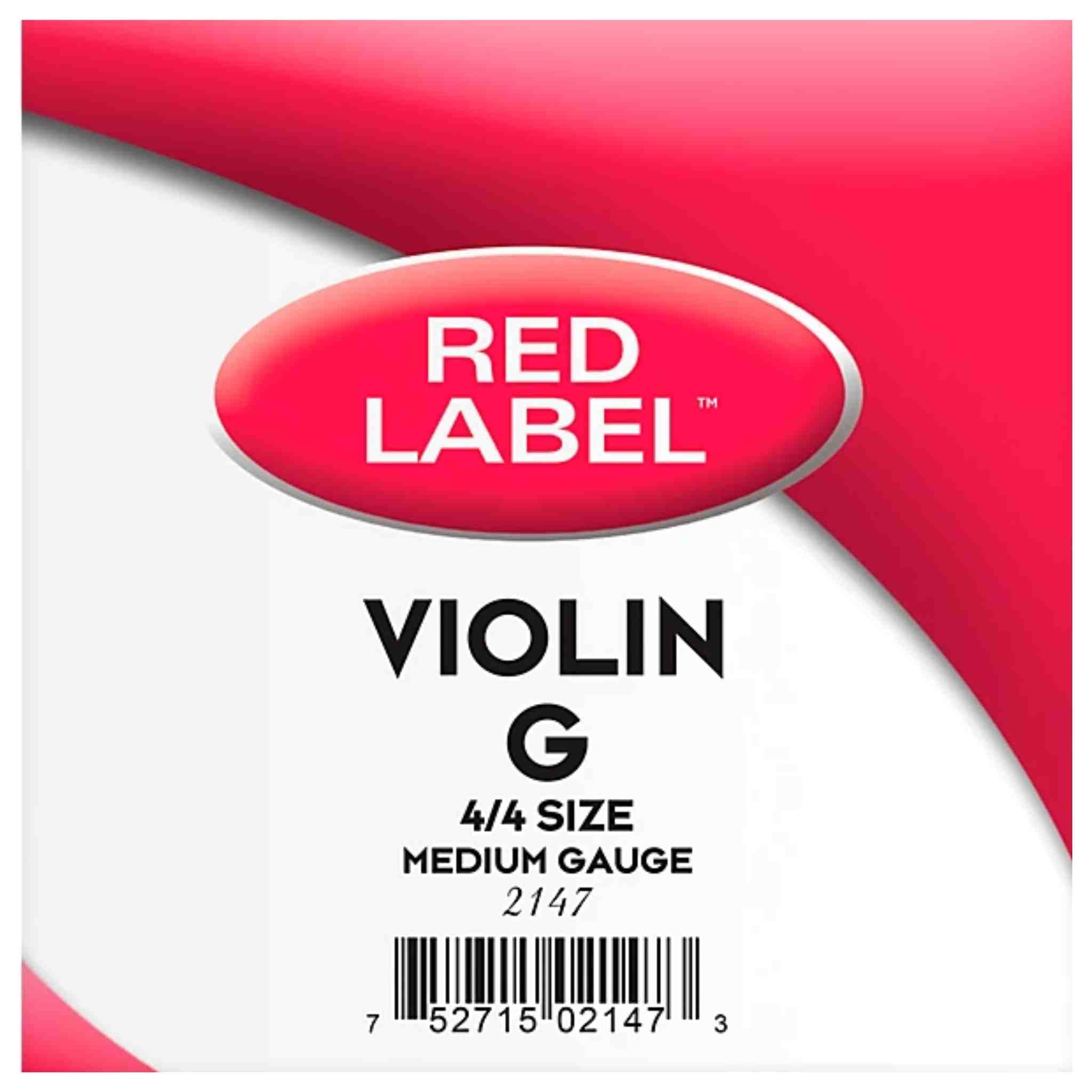 Super Sensitive Red Label Violin G String 4/4 Size