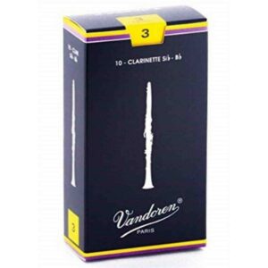 Vandoren Bb Clarinet Traditional Reeds - Strength 3.0 - 10-pack