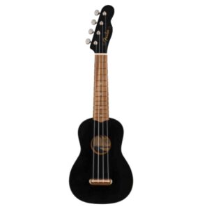 Fender Venice Soprano Ukulele-Walnut Fingerboard-Black
